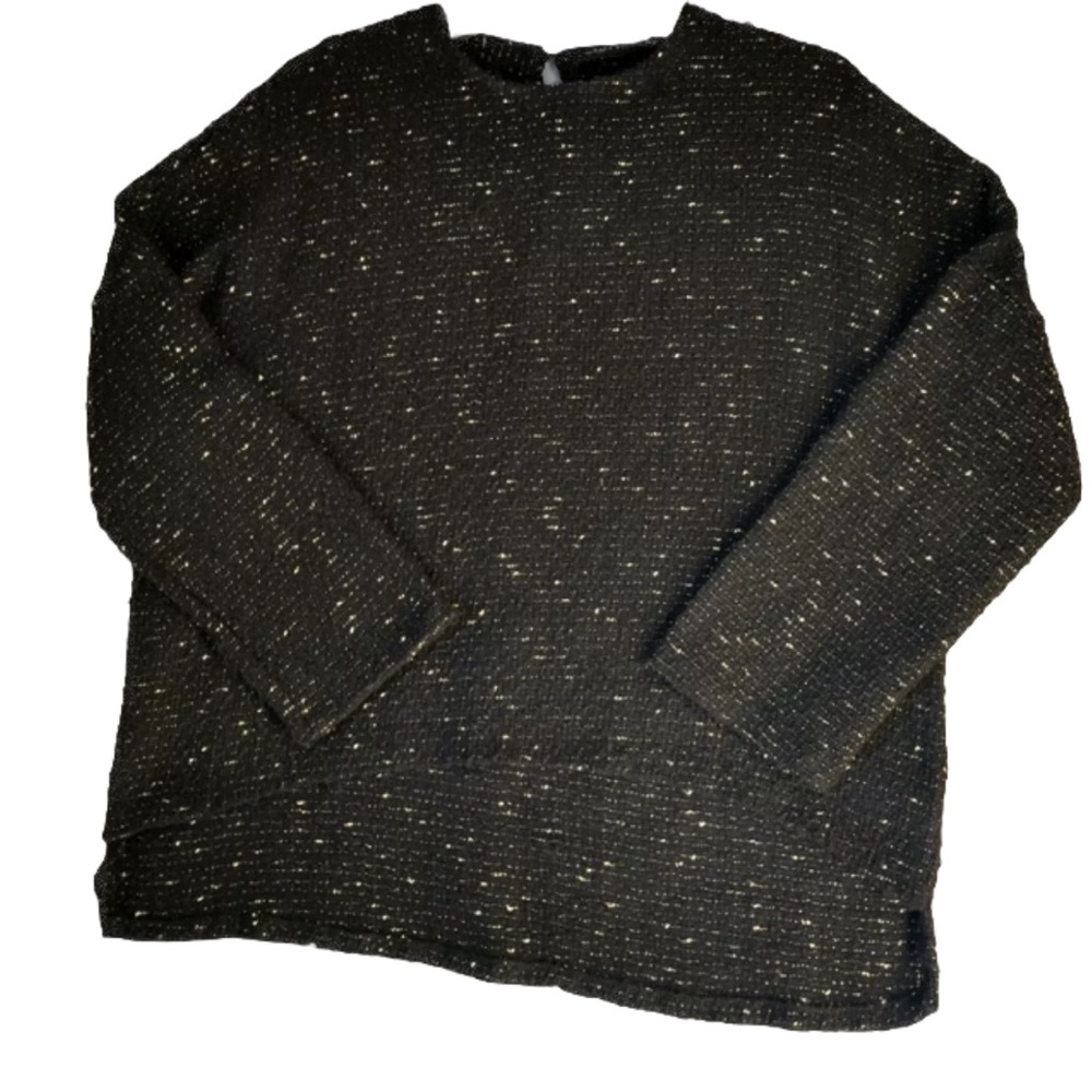 Zara silver sparkle tight fit holiday pullover